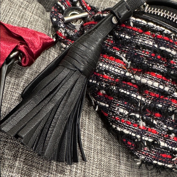 Tory Burch Bag Tory Fleming Tweed Belt Bag Fanny Pack - Picture 14 of 17